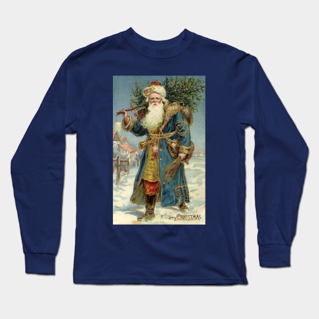 Victorian Santa Claus Long Sleeve T-Shirt by MasterpieceCafe